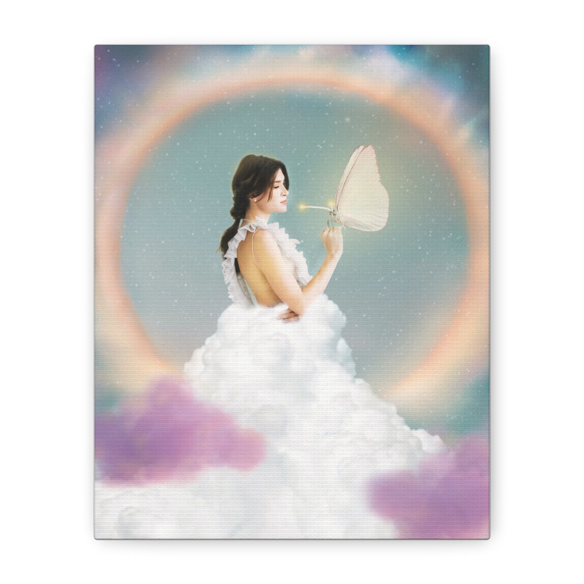 Butterfly Whisperer matte canvas print by Sara K. Norris