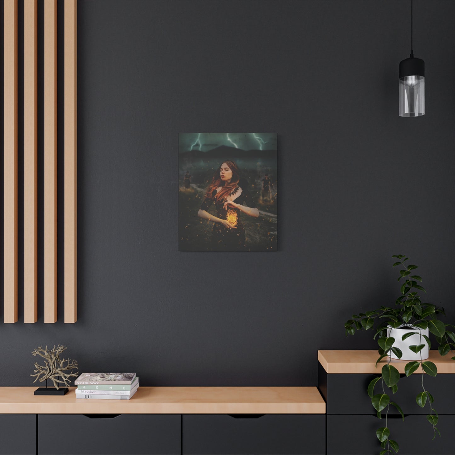The Fire Keeper original artwork on canvas by Sara K Norris.