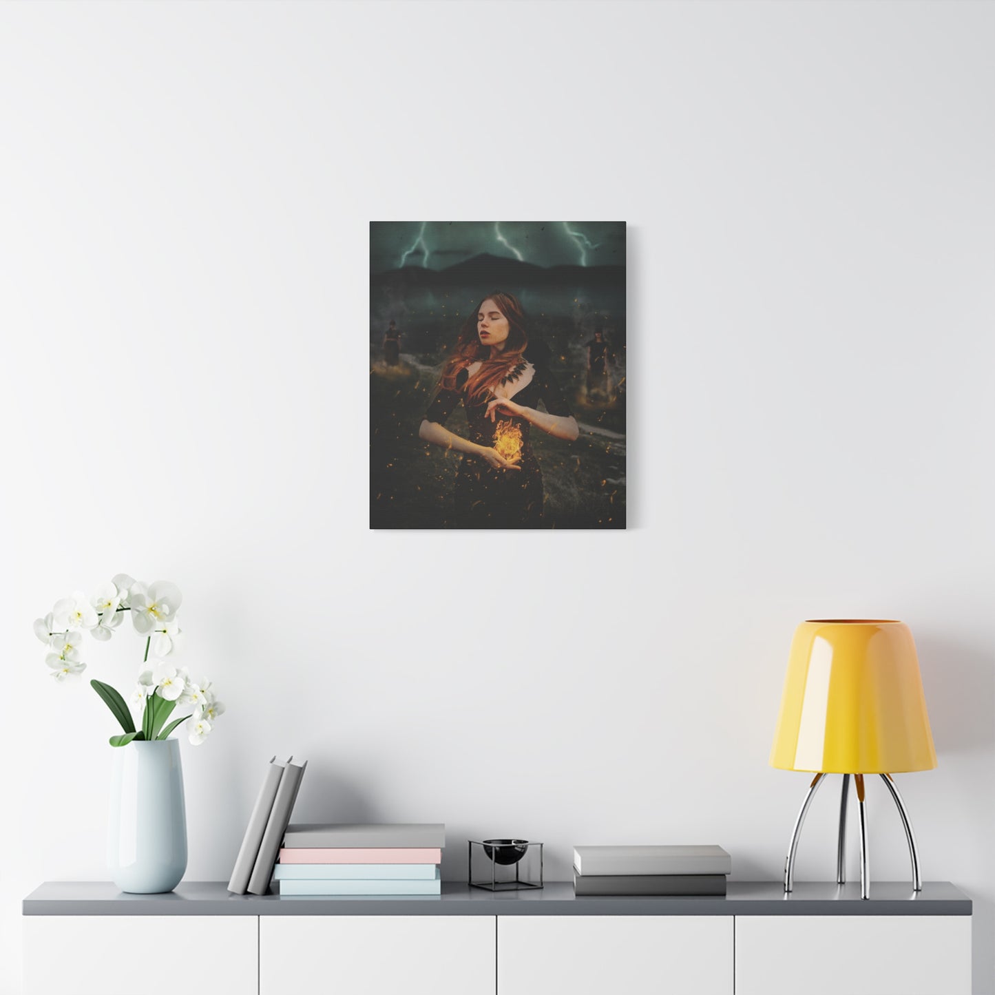 The Fire Keeper original artwork on canvas by Sara K Norris.