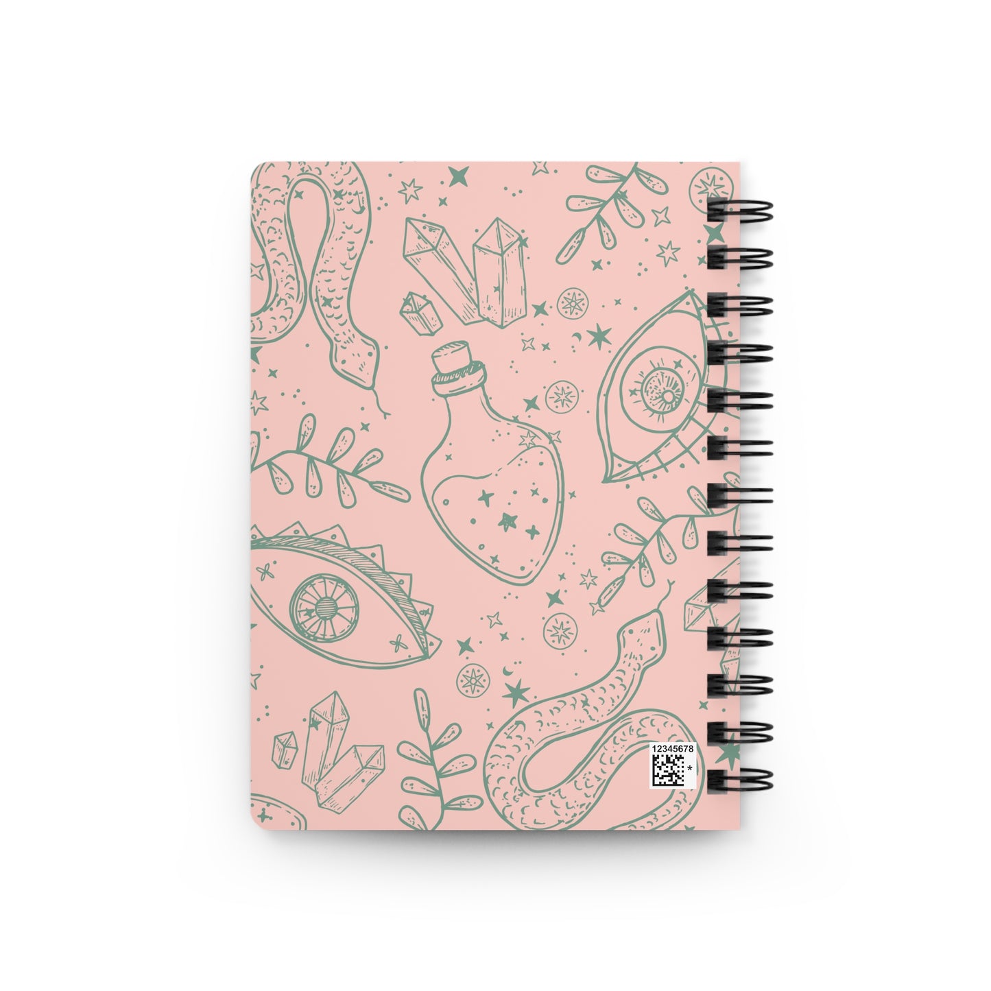 Hopes & Dreams Manifestation Journal. Pink with green mystical graphics.