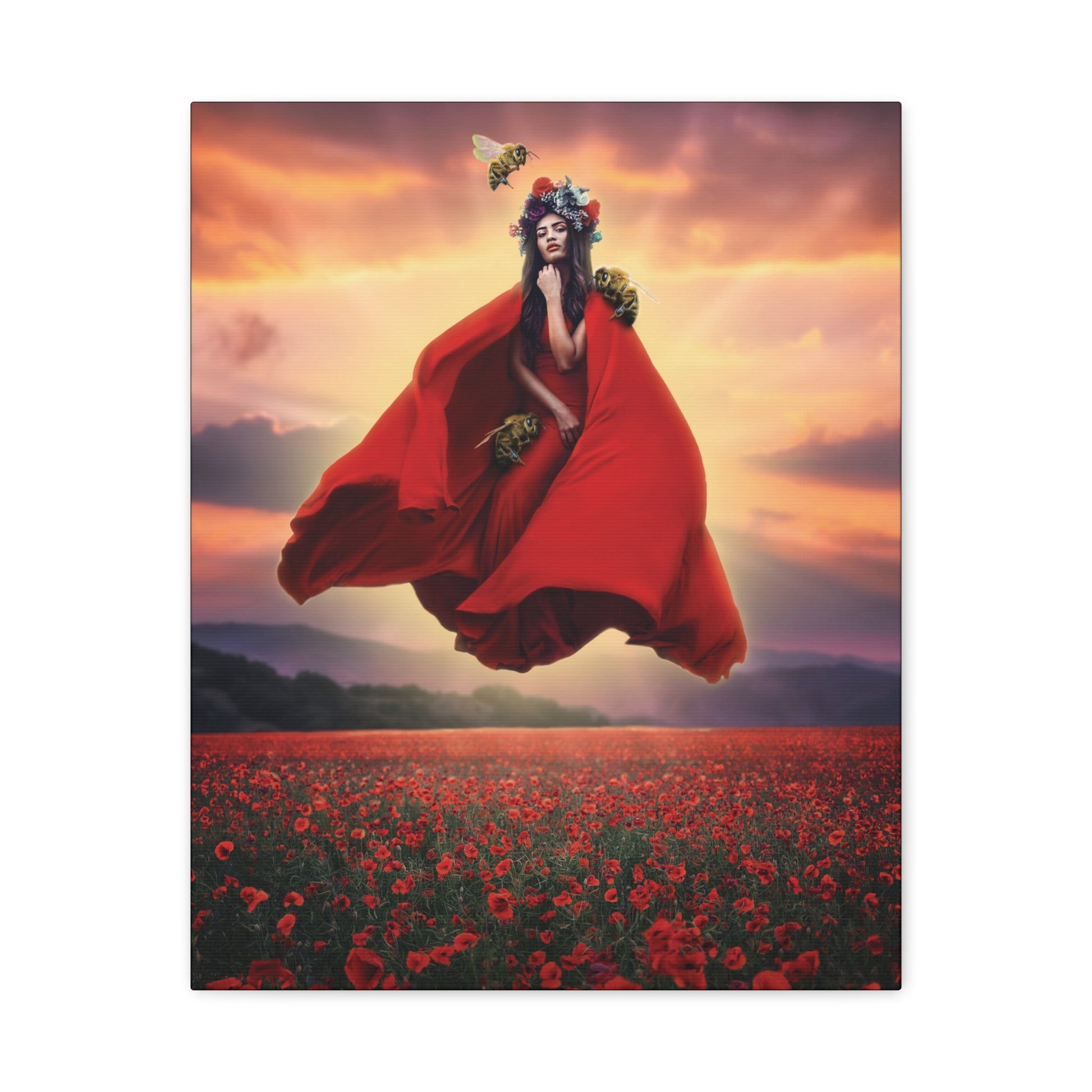 Queen Bee original artwork on canvas by Sara K Norris.