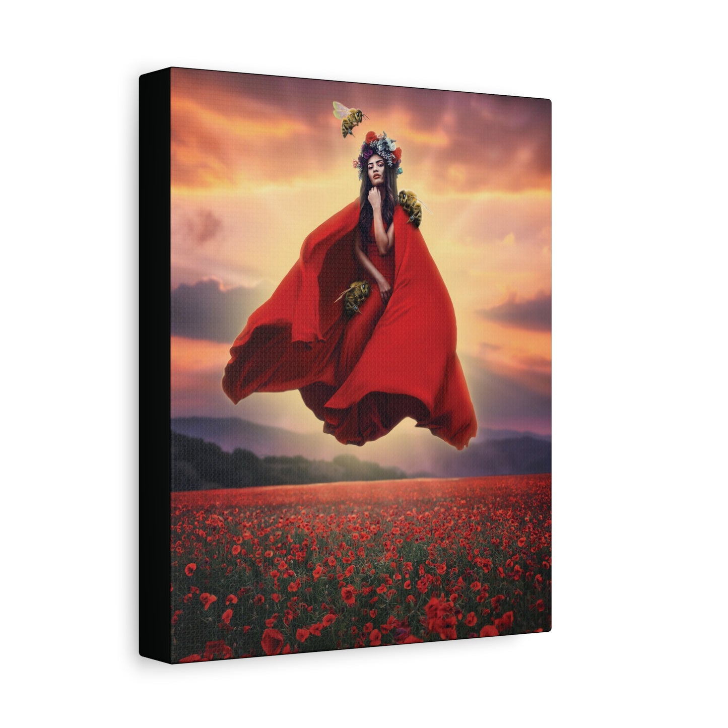 Queen Bee original artwork on canvas by Sara K Norris.