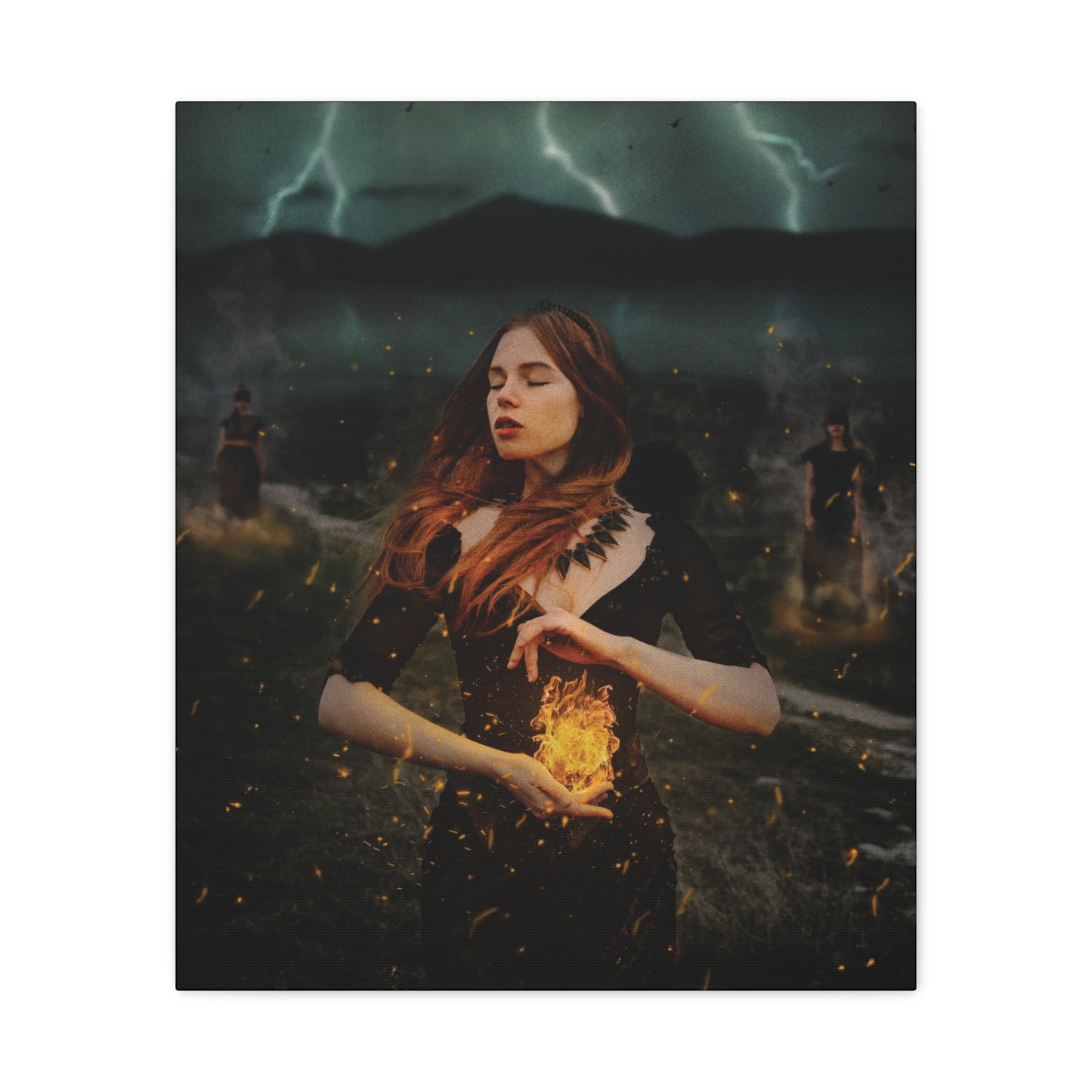 The Fire Keeper original artwork on canvas by Sara K Norris.