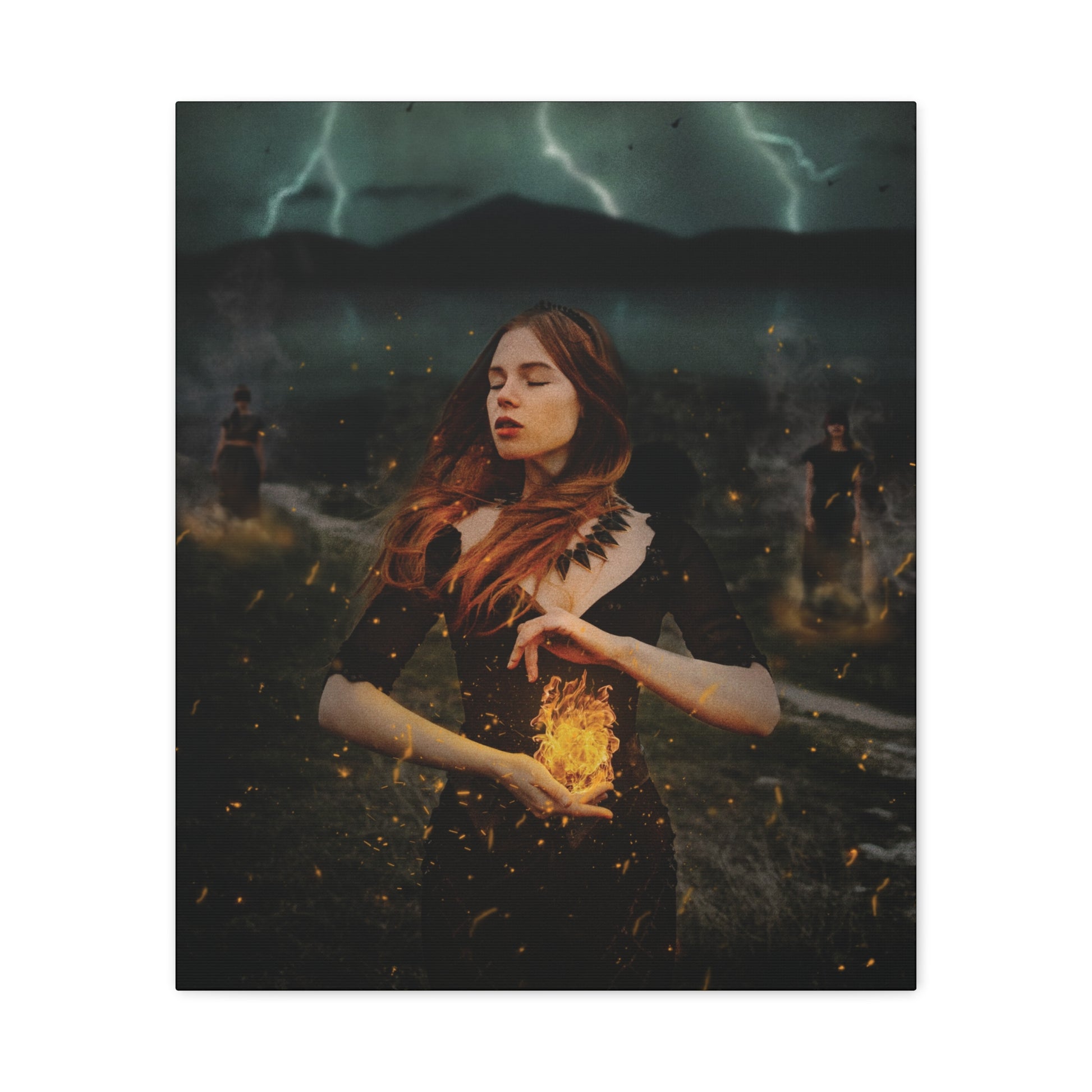 The Fire Keeper original artwork on canvas by Sara K Norris.