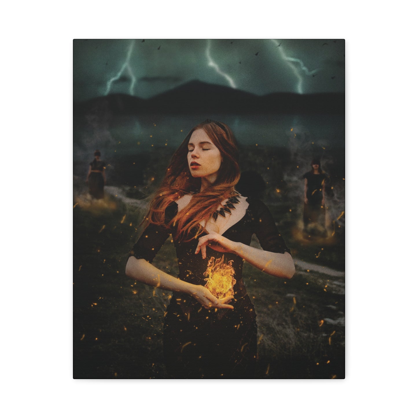 The Fire Keeper original artwork on canvas by Sara K Norris.
