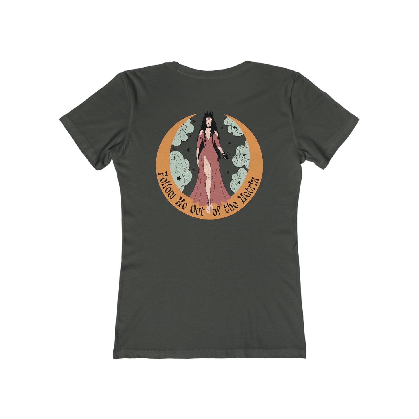 Women's Follow Me Out of the Matrix Slim Fit Graphic Boyfriend Tee