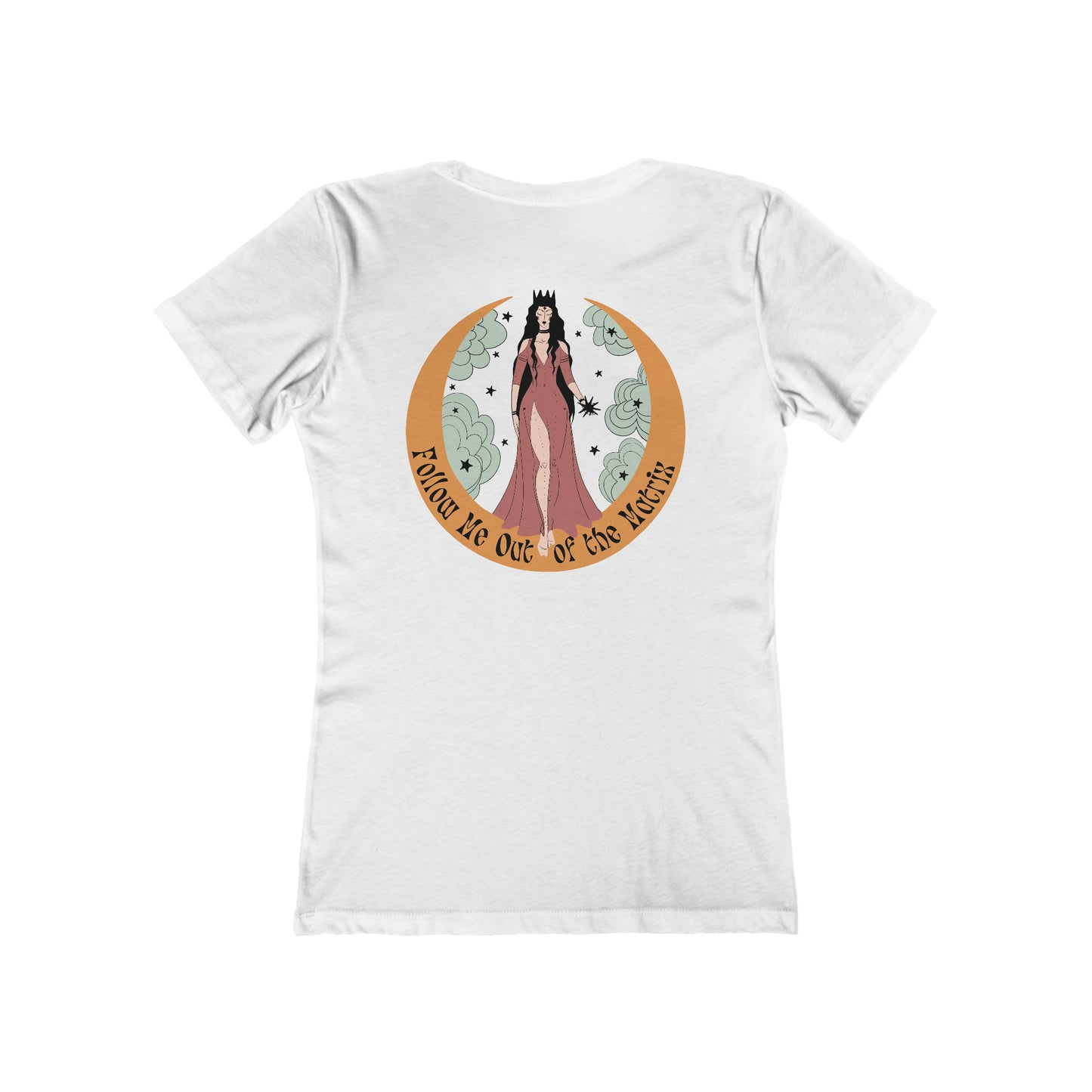 Women's Follow Me Out of the Matrix Slim Fit Graphic Boyfriend Tee