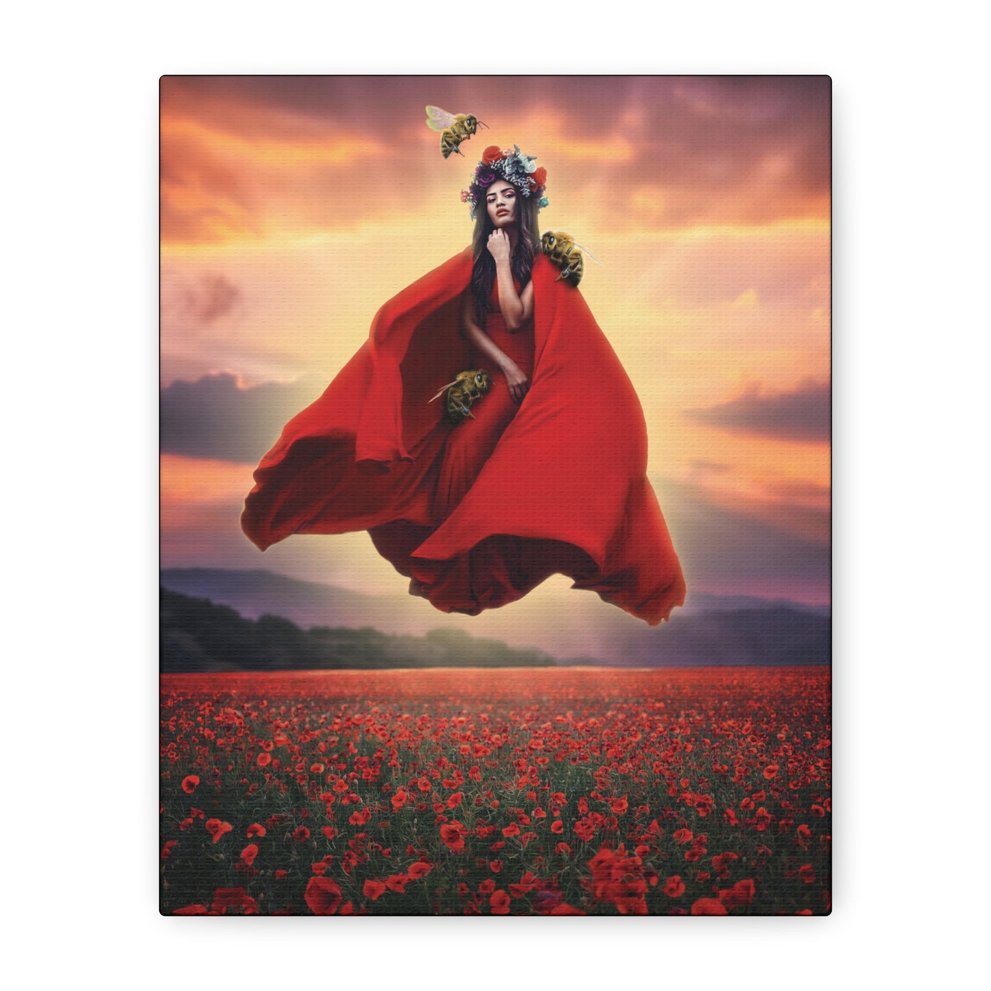 Queen Bee original artwork on canvas by Sara K Norris.