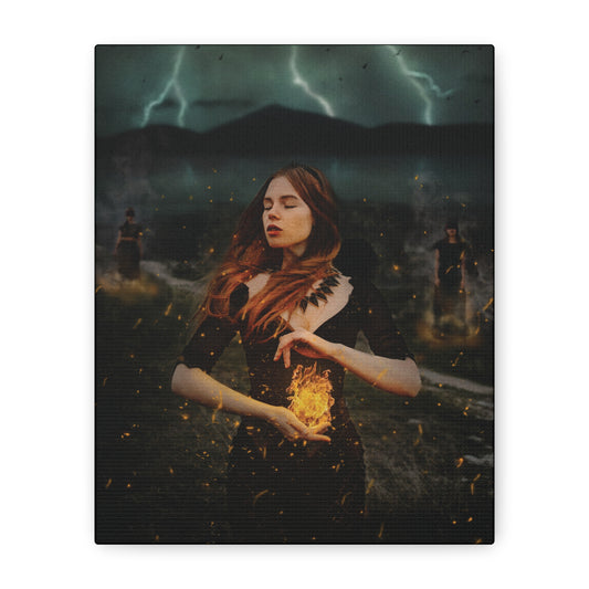 The Fire Keeper original artwork on canvas by Sara K Norris.